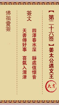 姜太公遇文王签