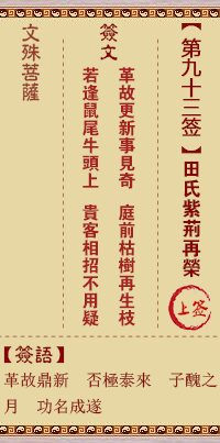 田氏紫荆再荣