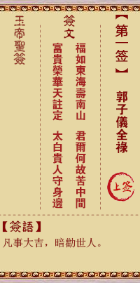 郭子仪全禄
