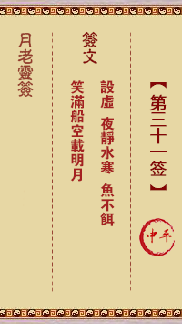 月老灵签 第31签 原典签图
